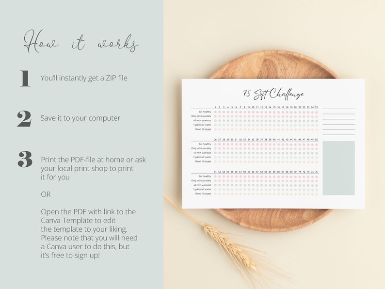 EDITABLE 75 Soft Tracker Template Size A3, A4 Canva Editable Template EDITABLE 75 Soft Tracker Template Size A3, A4 Canva Editable Template