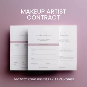 Makeup Artist Client Form: Editable Consultation Template for Beauty Services