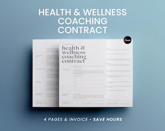 Health & Wellness Coaching Contract Template: Editable Client Agreement for Holistic Coaches
