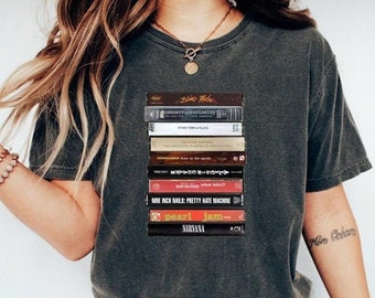 90's Grunge Alternative Stack Cassette Tape, Comfort Colors DTG Printed T-Shirt, Grunge Tee, Unisex, Homemade Music T-Shirt, Graphic T-Shirt