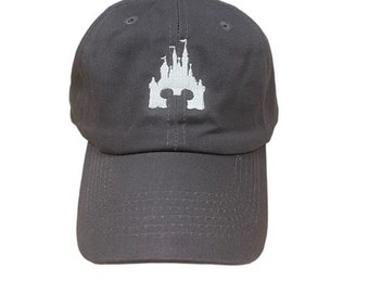 Disney's Castle with Mickey cutout  Embroidered Baseball Dad Hat