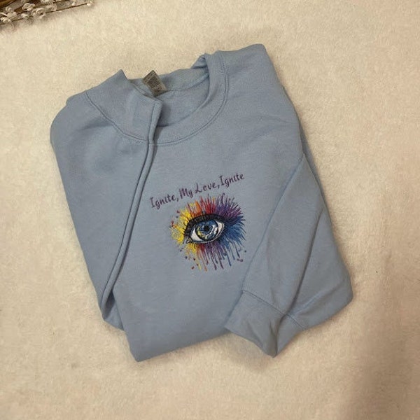 Ignite Me Book Quote Embroidered Sweatshirt, AW, Shatter Me Book Series, Book Collection, Tik Tok Designs, Favorite Author, Book Titles