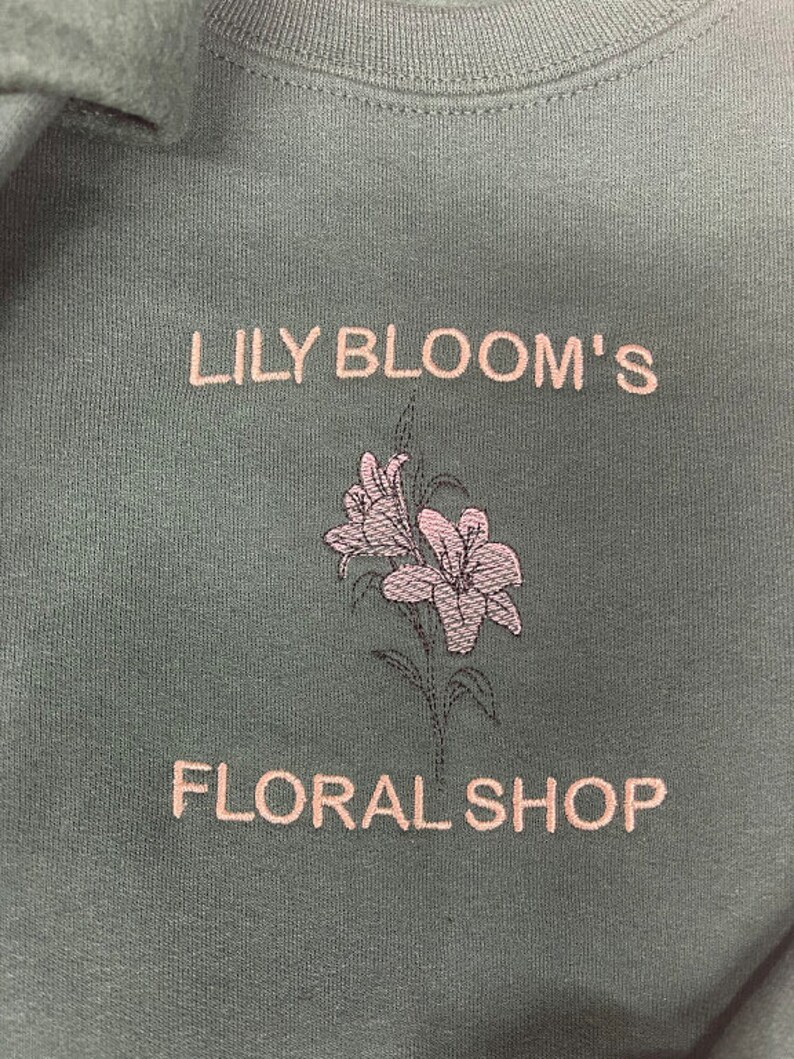 It Ends With Us Lily Bloom's Floral Shop Embroidered Etsy Israel