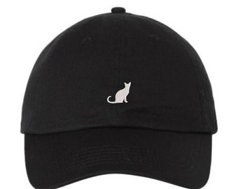 Cat or Kitten Embroidered Baseball Dad Hat