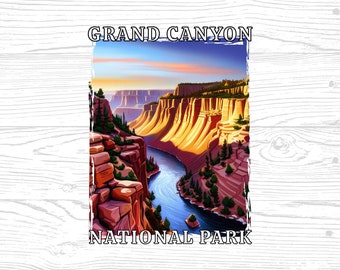 Grand Canyon National Park Arizona png, jpg, pdf, files | clipart, graphic, vacation sublimation, instant download digital file