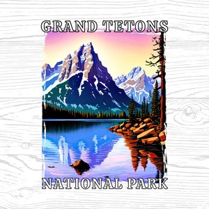 Grand Tetons National Park Wyoming png, jpg, pdf, Dateien | Clipart, Grafik, Urlaub Sublimation, sofortiger Download digitale Datei