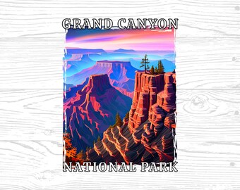 Grand Canyon National Park Arizona png, jpg, pdf, files | clipart, graphic, vacation sublimation, instant download digital file