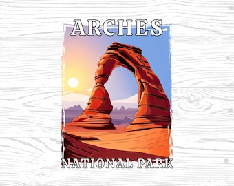 Arches National Park Utah png, jpg, pdf, file/clipart, grafica, sublimazione delle vacanze, download immediato del file digitale