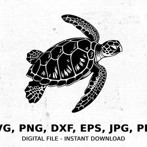 Sea Turtle Digital Art, Turtle Svg, Png, Eps, Dxf, Jpg, Cricut Files for crafts, Turtle Clipart, Turtle Vector, Sea Life Graphic