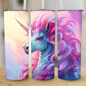 Watercolor Unicorn 20 Oz Skinny Tumbler Sublimation Straight - Etsy