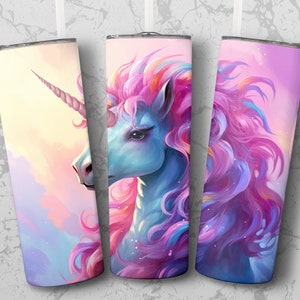 Watercolor Unicorn 20 Oz Skinny Tumbler Sublimation Straight - Etsy