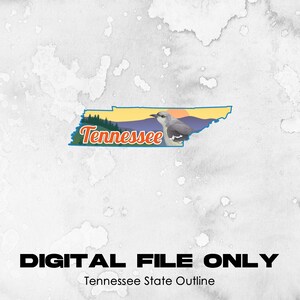 Tennessee State Outline United States Design png, jpg, pdf | Clipart, Graphic, Instant download