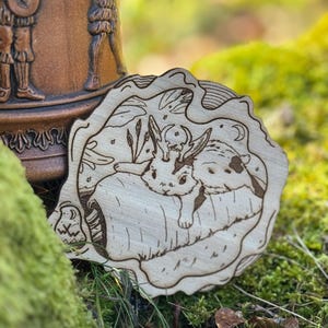 Jackalop wooden coasters / Coaster Wood / animal coasters / Japanese coasters / cabinet of curiosities.