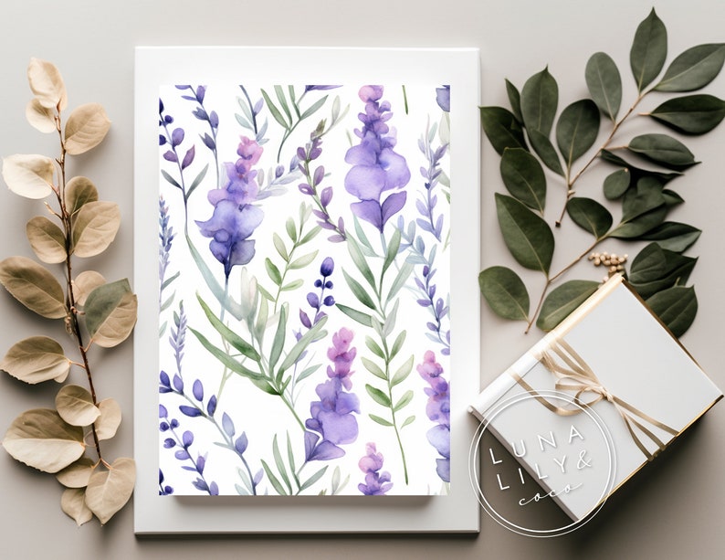 lavender prints, lavender design, botanical motifs, botanical prints, botanical paper, botanical digital prints, botanical digital art, botanical digital download, botanical digital art print, floral art, nature art, seamless, lavender flowers