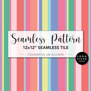 Summer Stripe Pattern, Colorful Striped Digital Paper, Striped Paper, Digital Background, Scrapbook Paper, Commercial Use, Instant Download
