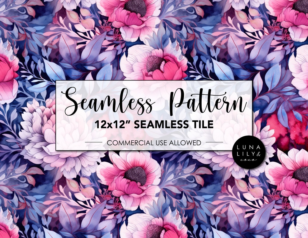 Floral Seamless Pattern Tile, Flower Pattern, Floral Prints, Colorful ...