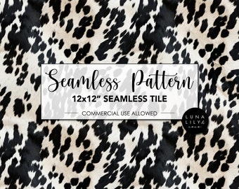 Cow Pattern, Animal Skin Seamless Pattern, Cow Print, Cow Skin, Animal Print Pattern, Repeat Pattern, Texture Pattern, Digital Art