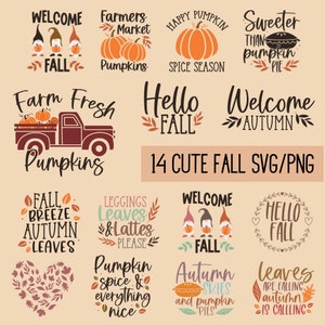 Fall pumpkin svg, png bundle, hello fall svg, fall svg designs, fall quote svg, fall leaves svg, Fall quotes, Fall latte pumpkin spice