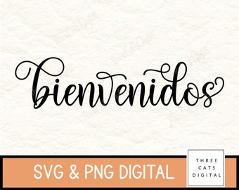bienvenidos svg, spanish welcome sign svg, doormat sign svg, wedding sign, digital download, cut file