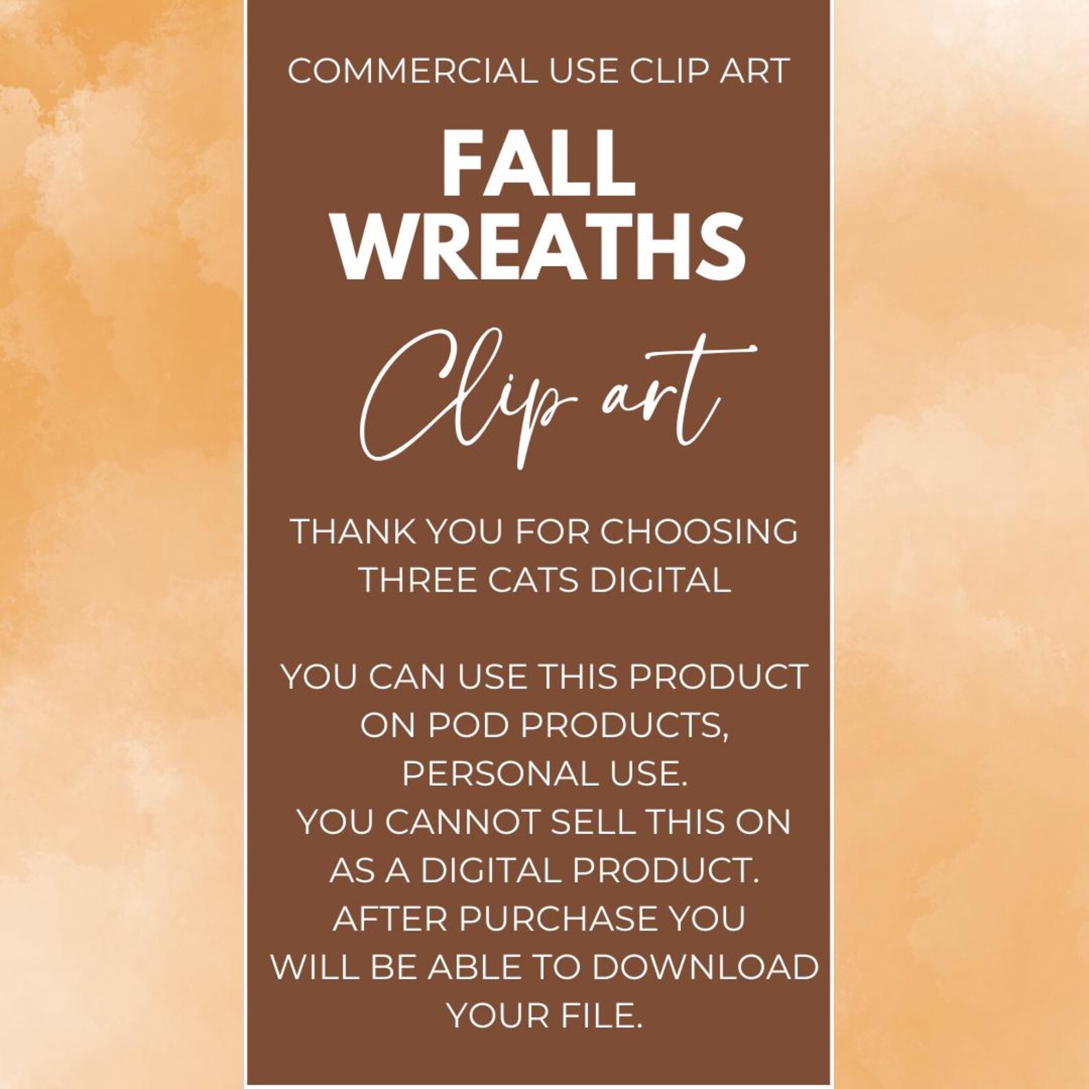 Watercolor Autumn Clipart Bundle, Fall Wreath Clipart, Fall Elements ...