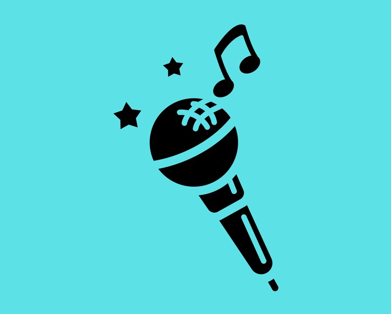 Microphone Svg File Printable Music Svg Design Melody Etsy