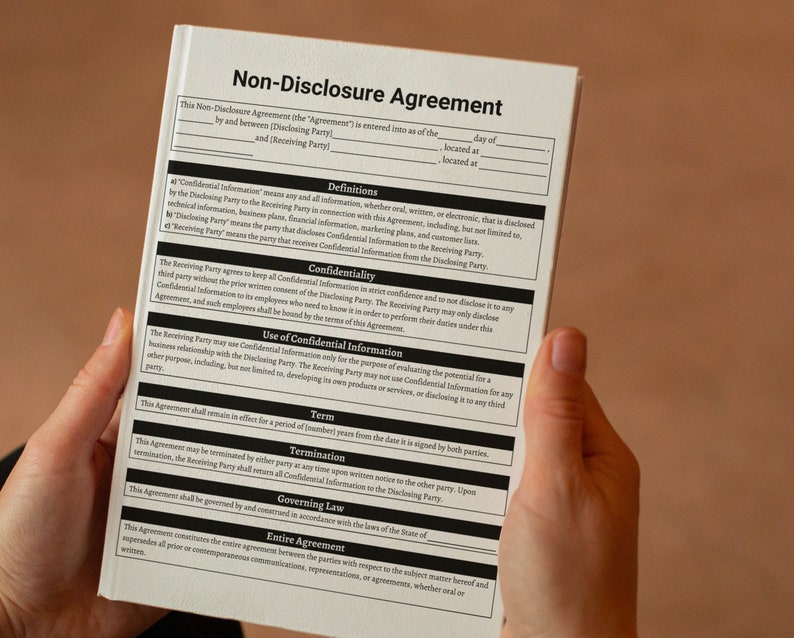 Non-disclosure Agreement, Contractor NDA, NDA Template Agreement ...