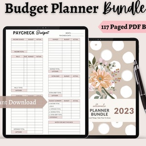 Budget Planner Bundle, Printable Budget Planner Kit - Weekly Budget Template - Financial Budget - Finance Tracker - Monthly Budget Diary PDF