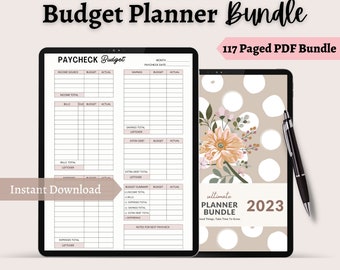 Budget Planner Bundle, Printable Budget Planner Kit - Weekly Budget Template - Financial Budget - Finance Tracker - Monthly Budget Diary PDF