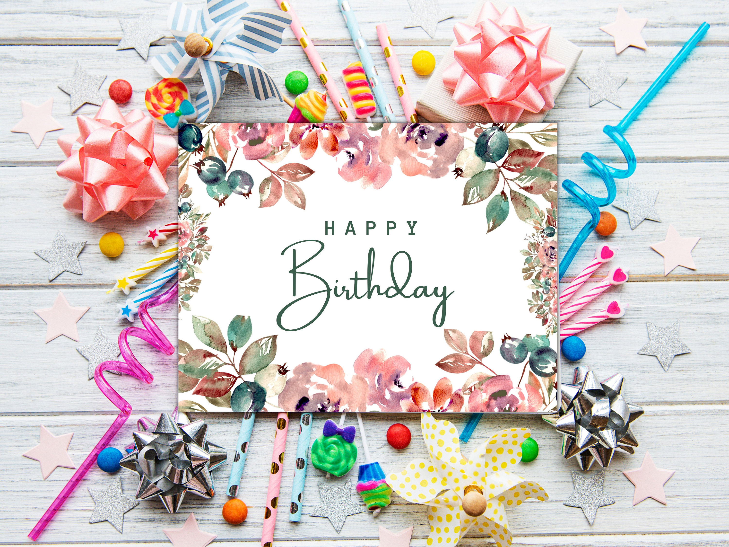 PRINTABLE EDITABLE Happy Birthday Card Instant/digital Etsy