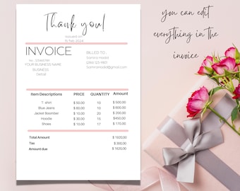 Invoice Template PDF/Google Docs/Word, Business Invoice. Invoice Word. Editable Invoice, Custom Invoice, Printable Invoice, Invoice Form