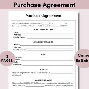 Koopovereenkomst, afdrukbaar koop- en verkoopcontract, bewerkbaar contract, verkoopcontract, zakelijk aankoopcontract, verkoopcontract