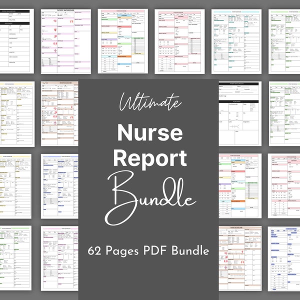 5 Patient Med Surg Shift Report - Etsy