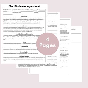 Non-disclosure Agreement Template, Printable Contractor NDA, NDA ...