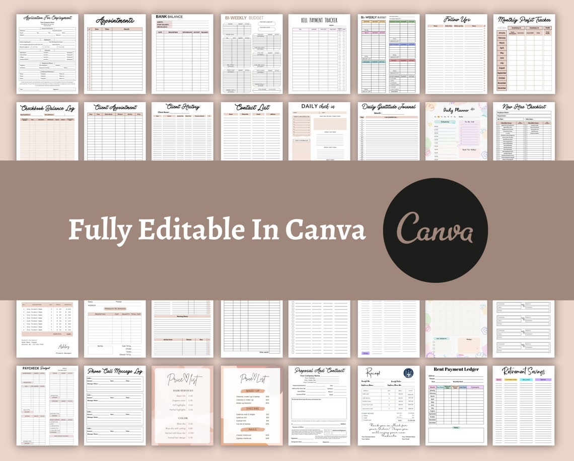 Planner Essentials Bundle, Printable Daily Weekly Monthly Planner ...