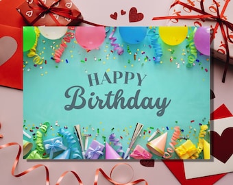 Printable happy Birthday Card | Greetings Card Printable | Digital Birthday Cards | Printable Happy Birthday Cards | Birthday Card Digital
