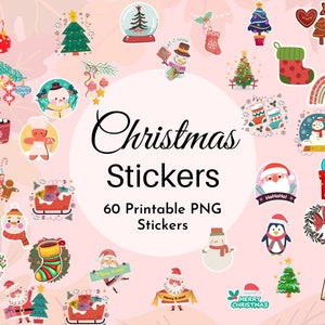 Pegatinas del planificador de Navidad, pegatinas de Navidad, Goodnotes precortadas, pegatinas de Navidad Goodnotes, imágenes prediseñadas de Navidad, pegatinas digitales para niños