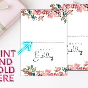 PRINTABLE EDITABLE Happy Birthday Card, Instant/digital Download ...