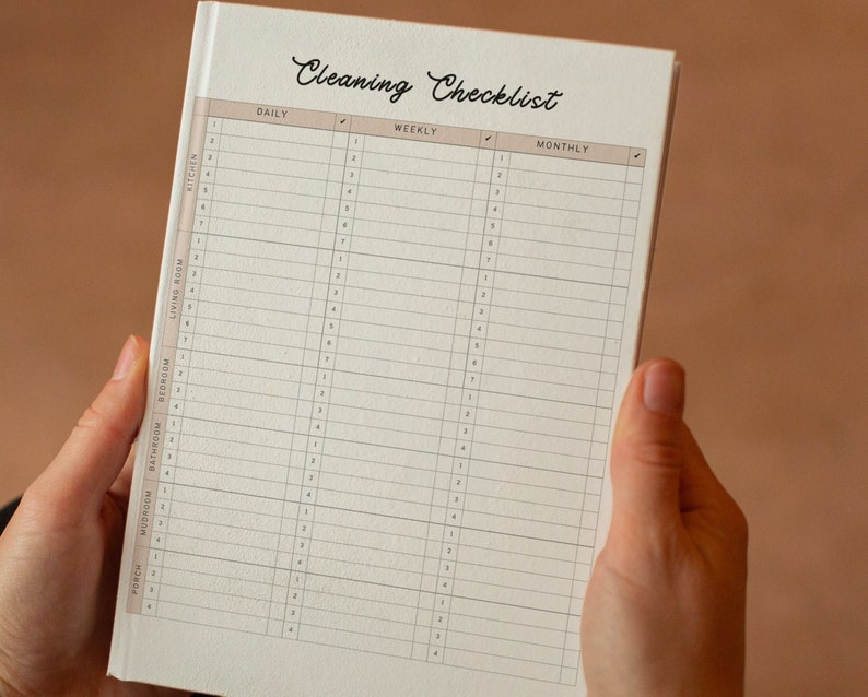 Printable Cleaning Schedule Editable Daily Weekly Monthly - Etsy