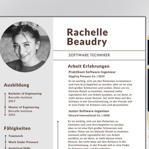 Bewerbungsvorlagen Deutsch Lebenslauf Vorlage Word, Pages, Kreative Lebenslauf, moderner Lebenslauf, Curriculum Vitae German