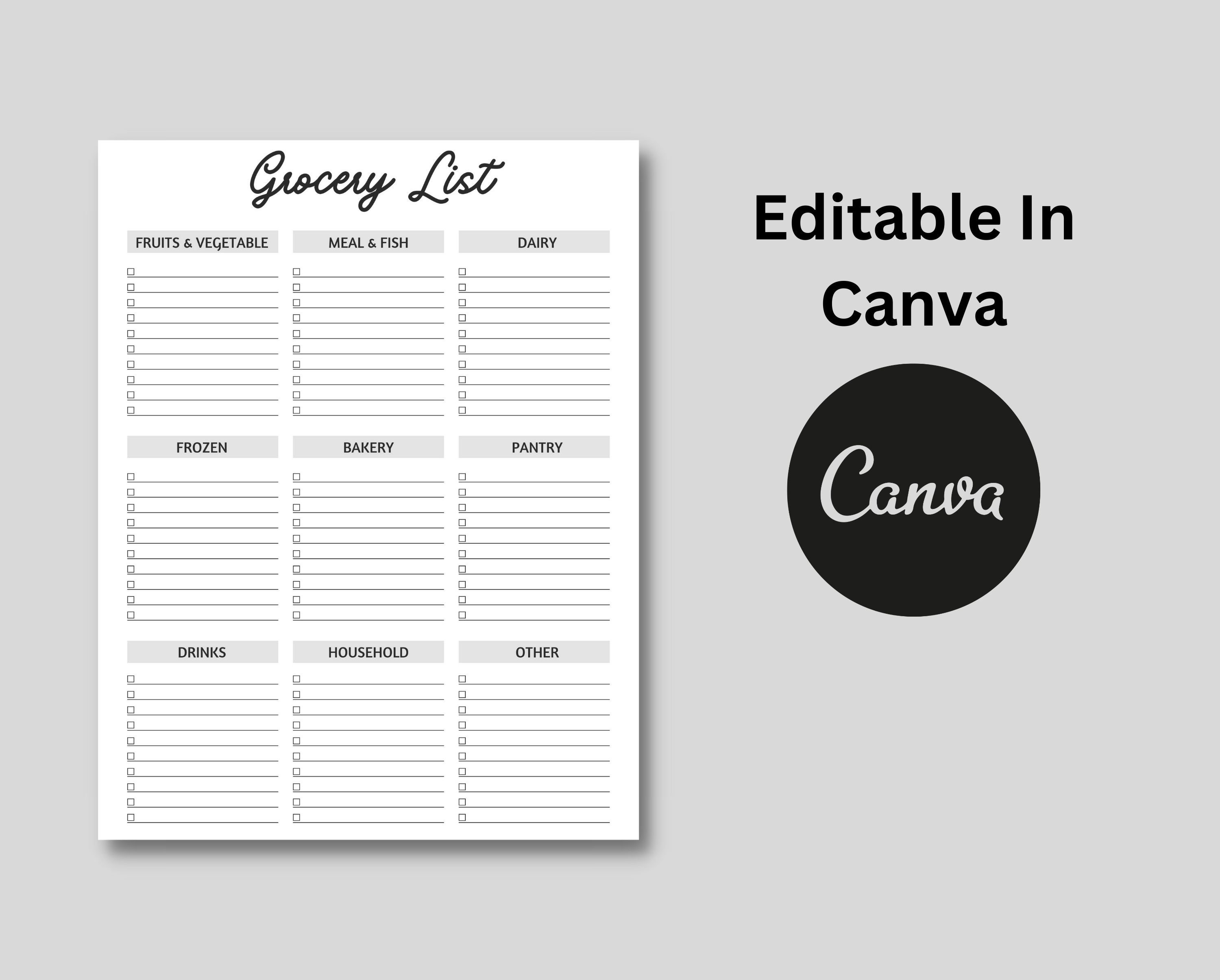 grocery-list-printable-groceries-planner-food-shopping-list-etsy