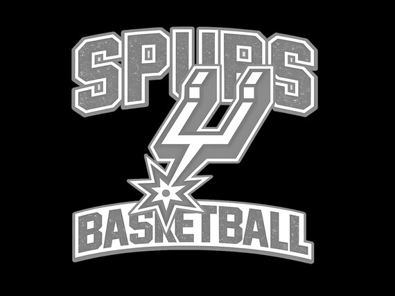 Spurs Basketball PNG, Silver Sports Team Design, Basketball Fan PNG, Game Day Shirt Design, Digital Download, Sublimation PNG, Retro Sports
