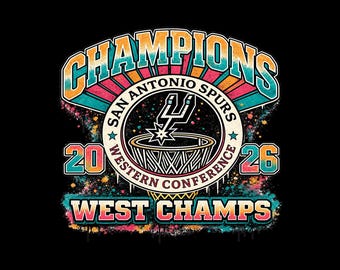 Spurs Western Champs PNG, Spurs Finals, San Antonio Basketball Grafik, Sofort-Download