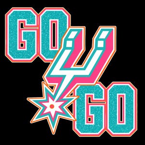 Puede incluir: Gráfico con las palabras "GO 4 GO" en turquesa, rosa y blanco, sobre un fondo negro. Las letras "GO" tienen una textura brillante y están delineadas en naranja. También se incluye un rayo y un gráfico de estrella.