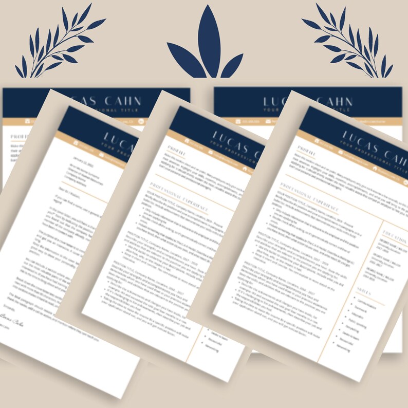 Clean Modern Executive Resume Template - Il 794xN.4108208144 459f 