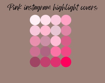 Solid Pink Highlight Covers | Instagram covers | IG highlight covers | Highlight covers | Story templates | Instagram | Pink | Branding kit