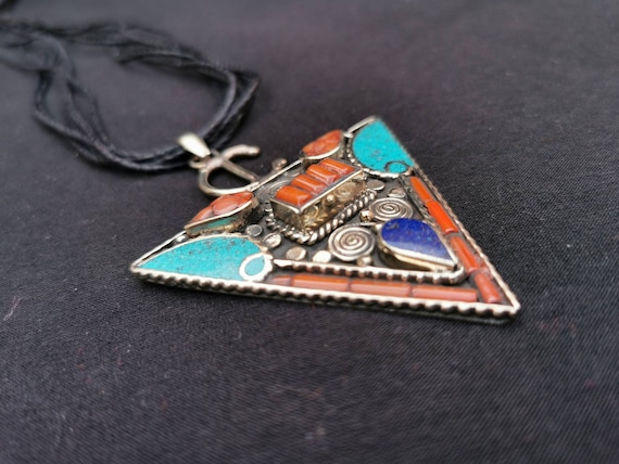 ヴィンテージ ラピス シルバー ネックレス SILVER ターコイズ 