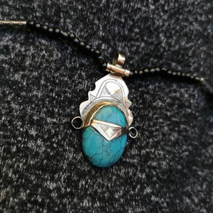 Tuareg Turquoise Necklace - Jewelry From Sahara Desert in Africa - Tribal Jewelry