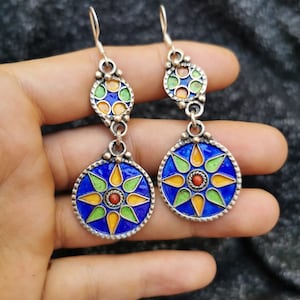 Kabyle Sterling Silver Earrings - Berber Tribal Ethnic Jewelry