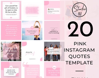 Pink Instagram Canva Template | Pink Instagram Post Template | Instagram Templates Canva | Editable Instagram Templates | Beauty Instagram