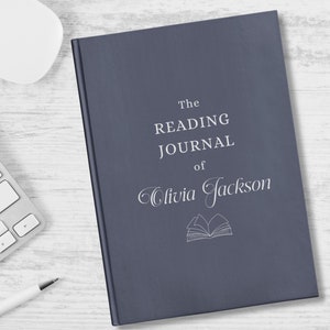 Personalized Reading Journal - Custom Reading Tracker Hardcover Notebook - Reading Log Journal for Book Lovers